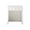 James Martin Vanities De Soto 30in Countertop Unit, Bright White w/ 3 CM Arctic Fall Solid Surface Top 825-CU30-BW-3AF - alternate 1
